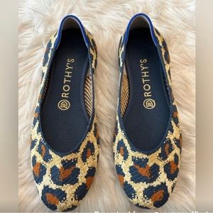 ROTHY’S ‘The Flat’ Animal Print Round Toe Ballet Flat